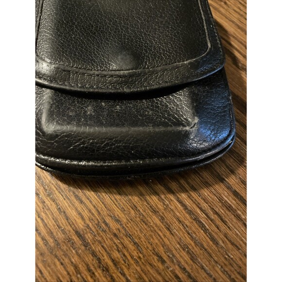 The Original Taxi Wallet Black Leather/Black Interior Bifold Billfold Vintage - Picture 7 of 9